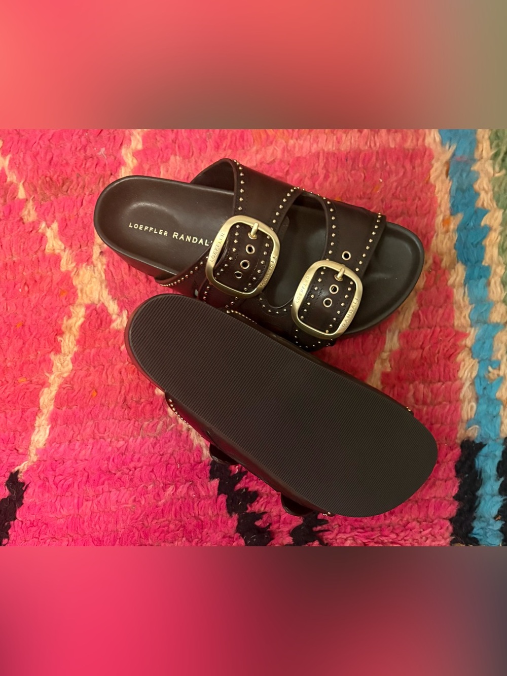 Loeffler Randall Nico Espresso Two−Band Sandal - Picture 4 of 4